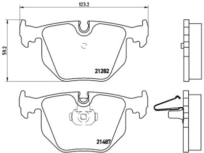 Jeu de 4 plaquettes de frein BREMBO P 06 020