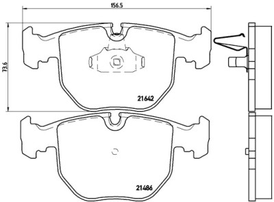 Jeu de 4 plaquettes de frein BREMBO P 06 021