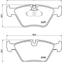 Jeu de 4 plaquettes de frein BREMBO P 06 022