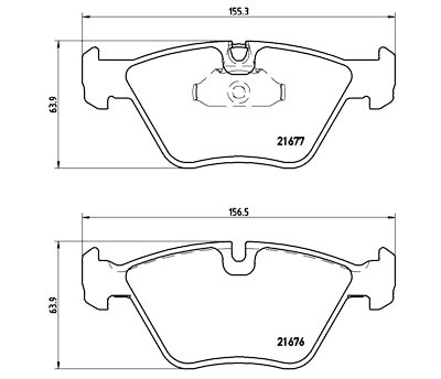 Jeu de 4 plaquettes de frein BREMBO P 06 022