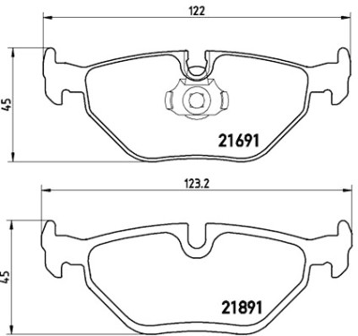Jeu de 4 plaquettes de frein BREMBO P 06 023