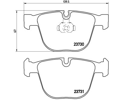 Jeu de 4 plaquettes de frein BREMBO P 06 026