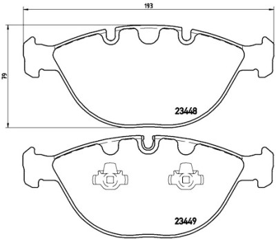 Jeu de 4 plaquettes de frein BREMBO P 06 028