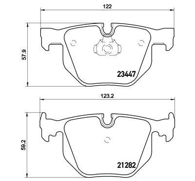 Jeu de 4 plaquettes de frein BREMBO P 06 029