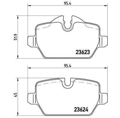 Jeu de 4 plaquettes de frein BREMBO P 06 037