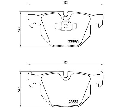Jeu de 4 plaquettes de frein BREMBO P 06 039