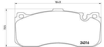 Jeu de 4 plaquettes de frein BREMBO P 06 041