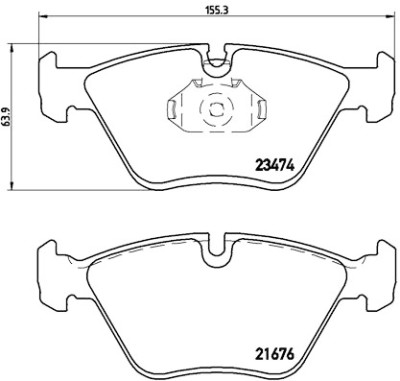 Jeu de 4 plaquettes de frein BREMBO P 06 042