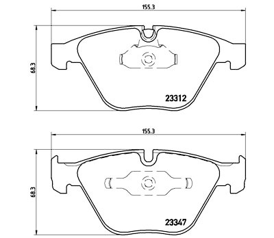 Jeu de 4 plaquettes de frein BREMBO P 06 046