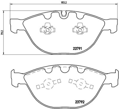 Jeu de 4 plaquettes de frein BREMBO P 06 047