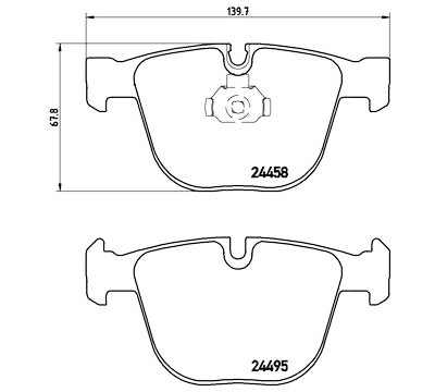 Jeu de 4 plaquettes de frein BREMBO P 06 050