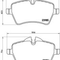 Jeu de 4 plaquettes de frein BREMBO P 06 051