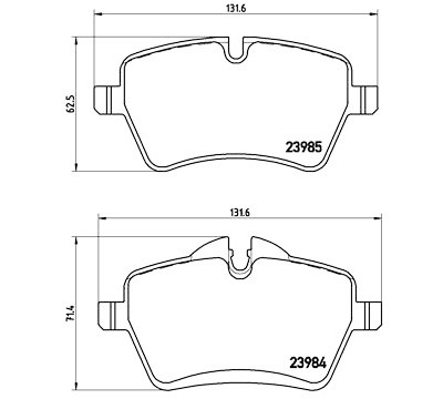 Jeu de 4 plaquettes de frein BREMBO P 06 051