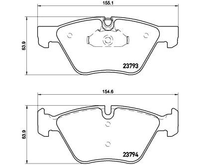 Jeu de 4 plaquettes de frein BREMBO P 06 057