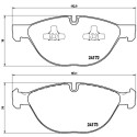 Jeu de 4 plaquettes de frein BREMBO P 06 058