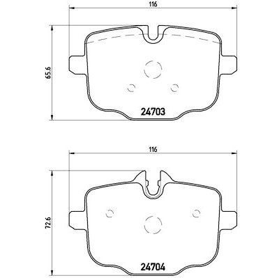 Jeu de 4 plaquettes de frein BREMBO P 06 061