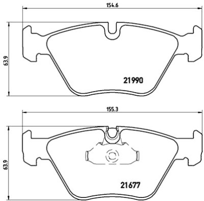 Jeu de 4 plaquettes de frein BREMBO P 06 065