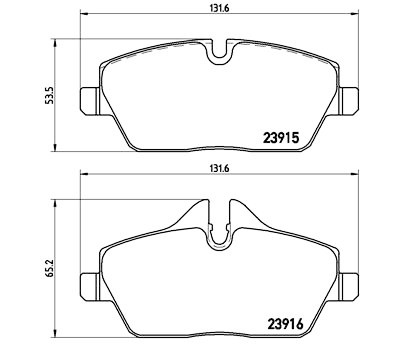 Jeu de 4 plaquettes de frein BREMBO P 06 067