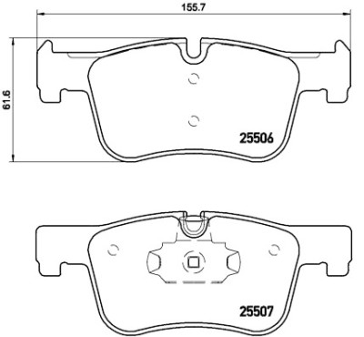 Jeu de 4 plaquettes de frein BREMBO P 06 070