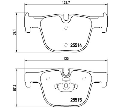 Jeu de 4 plaquettes de frein BREMBO P 06 072