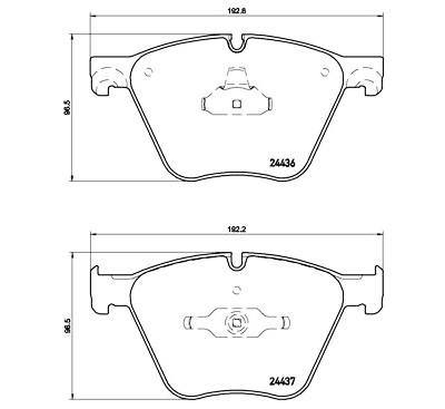 Jeu de 4 plaquettes de frein BREMBO P 06 073