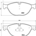 Jeu de 4 plaquettes de frein BREMBO P 06 076