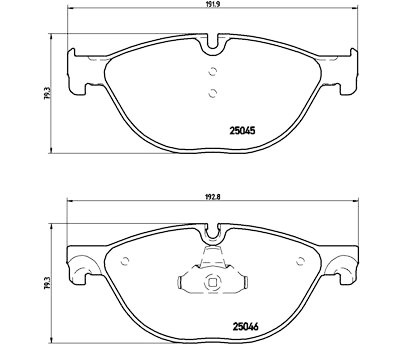 Jeu de 4 plaquettes de frein BREMBO P 06 076