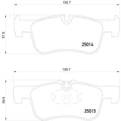 Jeu de 4 plaquettes de frein BREMBO P 06 078