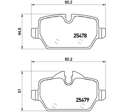 Jeu de 4 plaquettes de frein BREMBO P 06 080