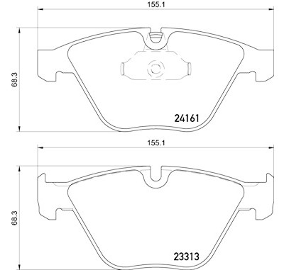 Jeu de 4 plaquettes de frein BREMBO P 06 081