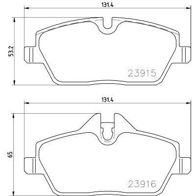 Jeu de 4 plaquettes de frein BREMBO P 06 091