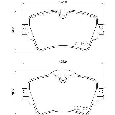 Jeu de 4 plaquettes de frein BREMBO P 06 092