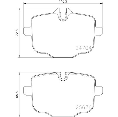 Jeu de 4 plaquettes de frein BREMBO P 06 101