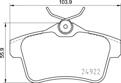 Jeu de 4 plaquettes de frein BREMBO P 06 102