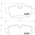 Jeu de 4 plaquettes de frein BREMBO P 06 103