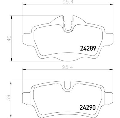 Jeu de 4 plaquettes de frein BREMBO P 06 103