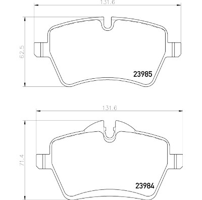 Jeu de 4 plaquettes de frein BREMBO P 06 104