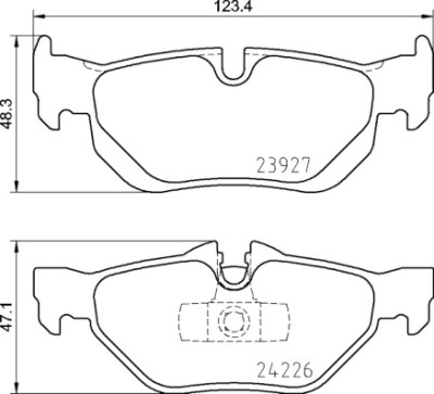 Jeu de 4 plaquettes de frein BREMBO P 06 105
