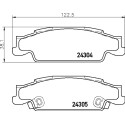 Jeu de 4 plaquettes de frein BREMBO P 09 007