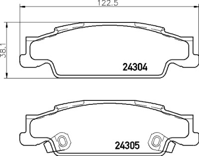 Jeu de 4 plaquettes de frein BREMBO P 09 007