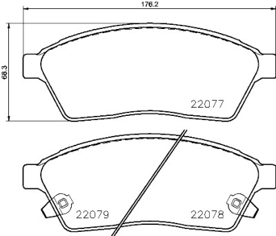 Jeu de 4 plaquettes de frein BREMBO P 09 009