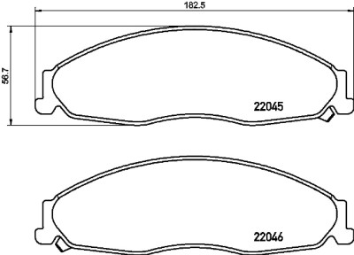 Jeu de 4 plaquettes de frein BREMBO P 09 011