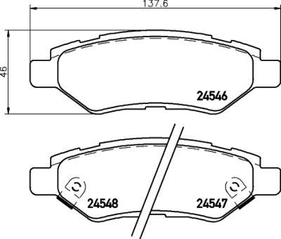 Jeu de 4 plaquettes de frein BREMBO P 09 014