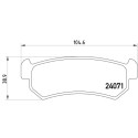 Jeu de 4 plaquettes de frein BREMBO P 10 001