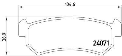 Jeu de 4 plaquettes de frein BREMBO P 10 001
