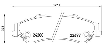 Jeu de 4 plaquettes de frein BREMBO P 10 002