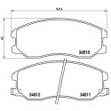 Jeu de 4 plaquettes de frein BREMBO P 10 003