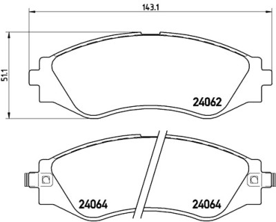 Jeu de 4 plaquettes de frein BREMBO P 10 006