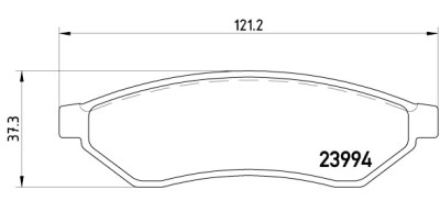 Jeu de 4 plaquettes de frein BREMBO P 10 008