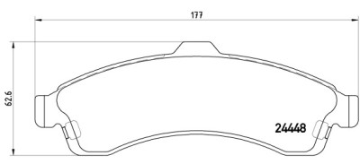 Jeu de 4 plaquettes de frein BREMBO P 10 009